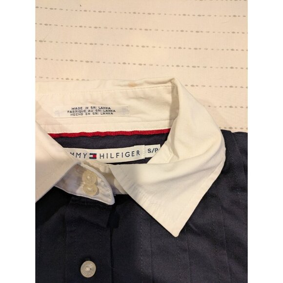Tommy Hilfiger women's polo, white and blue Size S/P Preppy - Picture 5 of 8